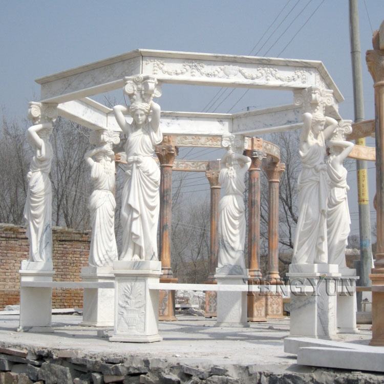 Padiglione per gazebo con statua in marmo all'ingrosso